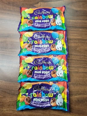 Cadbury Rainbow Milk Chocolate Mini Eggs 4-Bags at 8 Oz. Each Expires 1/2026-NEW - Image 1 of 2