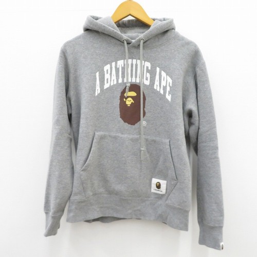 A BATHING APE (BAPE) Felpa con cappuccio usata A Bathing Ape 001Gdi201001H grigia taglia L Seto Ohashi Store