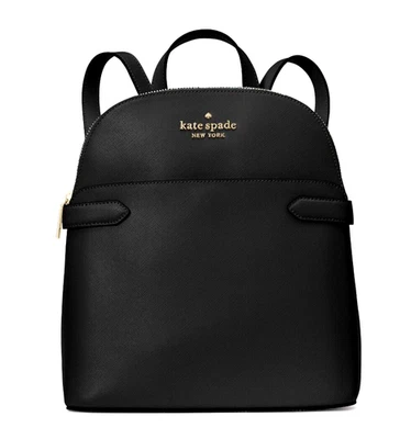 Nueva Mochila Kate Spade Staci Saffiano Cuero Cúpula Negra Foto 1 de 4
