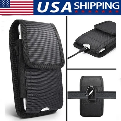 Vertical Cell Phone Holster Pouch for iPhone Samsung Wallet Case Belt Clip Cover - Image 1 of 4