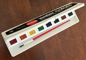 Vintage PRANG No. 8 Aquarellfarben Set halbfeuchte Farben ~ USA - Bild 1 von 5