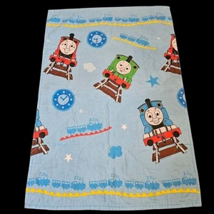 Y2K VTG Thomas Train Blanket Comforter Blue Crib Toddler Blue Retro - Picture 1 of 8