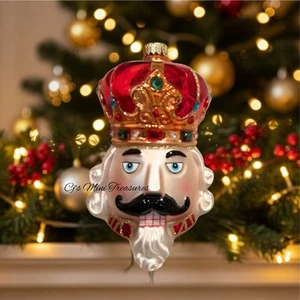 Robert Stanley Glitter Testa di Schiaccianoci Decorazione Natalizia Nuovo - Foto 1 di 5