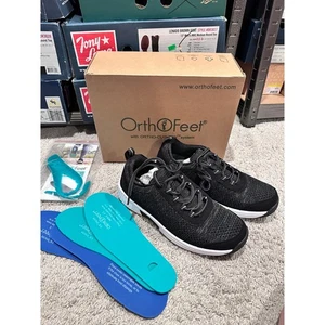 OrthoFeet Lava Schwarz Herren Wanderschuhe Komfort Orthopädisch mit Einsätzen Größe 8,5M - Bild 1 von 7