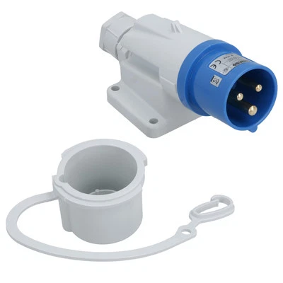 AB TOOLS 230v Mains 16A Surface Mount Inlet Socket Caravan Motorhome Trailer Hook Up