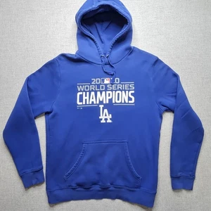 Felpa con cappuccio LA Dodgers adulto grande campione del mondo 2020 blu MLB - Foto 1 di 8
