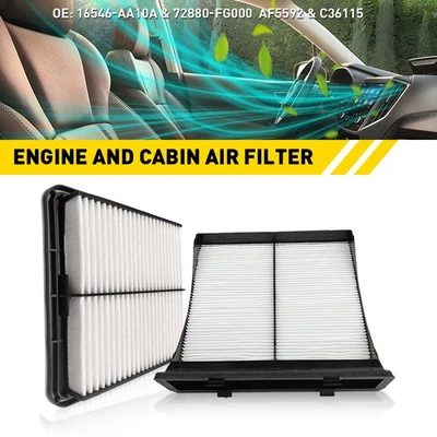 Engine & Cabin Filter Air Filter Combo Set for Subaru Forester 2009-2018 AF5592 - Image 1 of 4