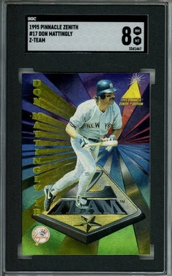 Pinnacle Zenith #17 1995 Don Mattingly Z-TEAM SGC 8 casi nuevo Foto 1 de 2