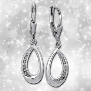 Balia Damen Ohrringe poliert aus 925er Silber mit Zirkonia BAO0049SW - Bild 1 von 6