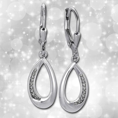 Balia Damen Ohrringe poliert aus 925er Silber mit Zirkonia BAO0049SW - Bild 1 von 4