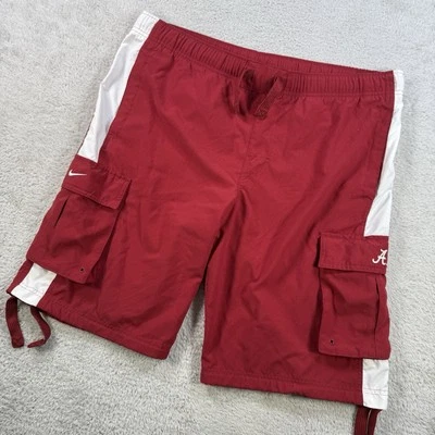 Nike Alabama Crimson Tide Short Men Medium Red Board Cargo Drawstring Swim Trunk - Image 1 of 4
