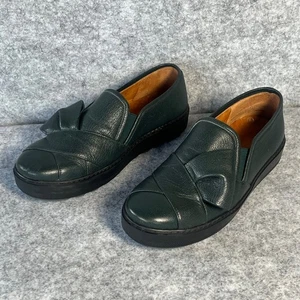 Mocassini Chie Mihara donna UK 5 verde foresta pelle scarpe comode slip on - Foto 1 di 9