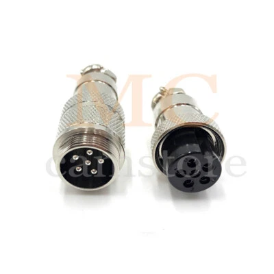 GX20 6pin Panel Mount Docking Aviation Plug  Socket Circular Multipole Connector - Image 1 of 4