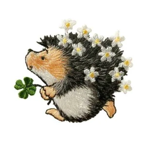 ♥Aufbügler♥Bügelmotiv♥Applikation Patch♥ Igel Kleeblatt Aufnäher  NEU♥  - Picture 1 of 2