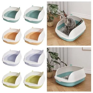 Hochseitiges Katzentoilette Sandkasten tragbar mit Sieb Katzentoilette Tretpfanne Katze - Bild 1 von 36