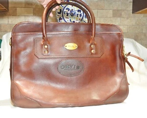 ORVIS Bullhide Leather Briefcase Messenger Carry-On Bags - NO SHOULDER STRAP - Picture 1 of 23