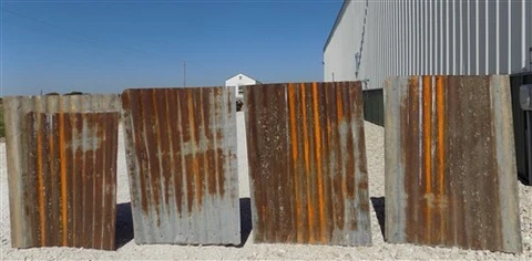4 Galvanized Tin Sheets, Roof Ceiling Sink Backsplash, Architectural Salvage A24 Cover
