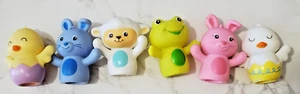 Rashti & Rashti Fingerpuppen Set 6 Figuren Küken Hase Lamm Ostern Vinyl - Bild 1 von 11
