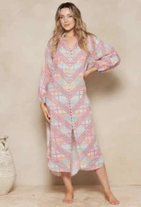Tigerlily Maxi Shirt Dress Size XL AU 16 US 12 Pomona Lorena Brand New With Tags - Picture 1 of 8