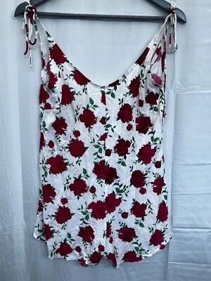 Motel Women's XS Rose Print Viscose Playsuit - Image 1 of 4