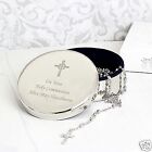 Personalised Rosary Box & Beads 1st Holy Communion, Christening or Confirmation