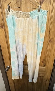 Soft Surroundings Women's Tie-Dye Pull On Lounge Pants Casual Crop Size L - Picture 1 of 3