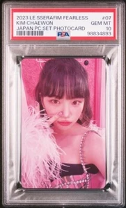 2023 LE SSERAFIM FEARLESS Japan 1ST Single Photocard Set KIM CHAEWON PSA 10 - Picture 1 of 2