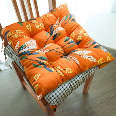 Seat Cushion Dining Room Garden Kitchen Chair Pad w/Floral Patterns Tie On Chair - Image 1 of 4
