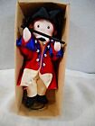 Colonial Cloth Doll Soldier Drum Major made in Tawain Vintage 6" in box