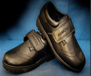 Nuevos Niños Zapatos Escolares Negros Inteligentes Formales Informales Correa Única Cierre Reino Unido 13 - Imagen 1 de 13