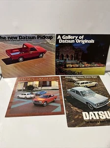 Lot of 4 1970s Nissan DATSUN Car Truck Brochures Pickup 510 2 Door Advertising - Picture 1 of 8
