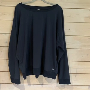 GAP Fit Ladies Navy Long Sleeve XL Active Top Boatneck - Picture 1 of 5
