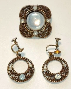 Pendientes de Colección Tornillo Trasero y Broche a Juego Color Bronce - Imagen 1 de 4