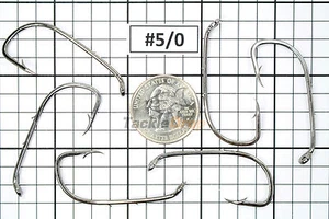 100x #5/0 Baitholder ami da pesca offset forte maschera affilata chimicamente USA! - Foto 1 di 5