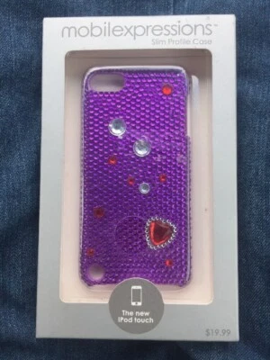 Mobilexpressions Slim Profile Púrpura 5ta 6ta Generación Apple iPod Bling Estuche Joya Foto 1 de 3