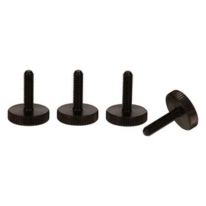 PrecisionGeek Knurled Thumb Screw Black Steel M4 x 16mm DIN 653 16mm dia (4pcs) - Picture 1 of 1