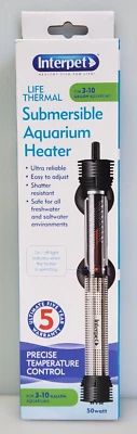 Interpet Submersible Aquarium Heater 3-10 Gallon 50 Watt Light Salt Fresh, NEW - Image 1 of 4