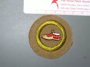 Boy Scout Merit Badge Leathercraft circa '36-45 narrow tan 4300M - Picture 1 of 1