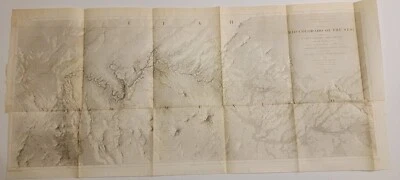 1858 Map No. 1 Rio Colorado of the West Grand Canyon Ives Egloffstein - Image 1 of 4