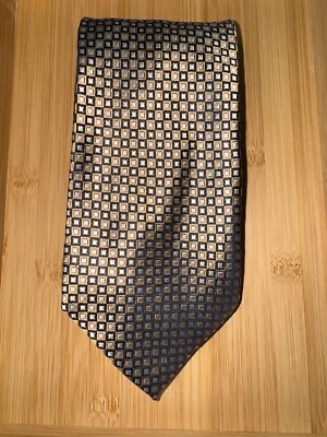 Corbata Stafford Marrón Negro Cuadrados Geométricos - 58L 4.0W Foto 1 de 2