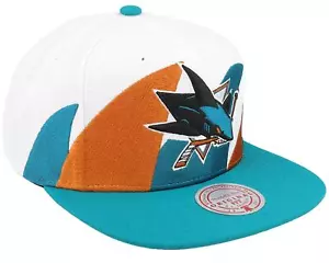 Mens Mitchell & Ness NHL VINTAGE SHARKTOOTH SNAPBACK SHARKS - Picture 1 of 6