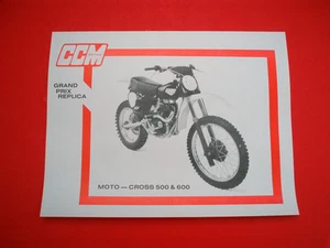 CCM • NOS OEM Clews 1978 US Sales Literature Brochure 500 550 580 600 MX BSA B50 - Picture 1 of 2