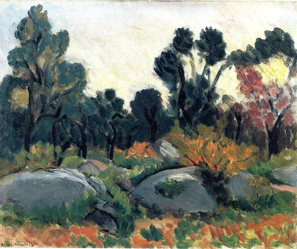 Paisagem da Córsega (1898) Assinado Henri Matisse -17"x22" Impressão Fine Art - 01373 - Imagem 1 de 1