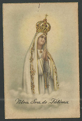 Postal Antigua Virgen De Fatima Andachtsbild Santino Holy Card Santini • 5€