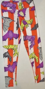LulaRoe Girls / Toddlers Colorful Halloween Bat Print   Leggings NWOT  s  S - M  - Picture 1 of 3