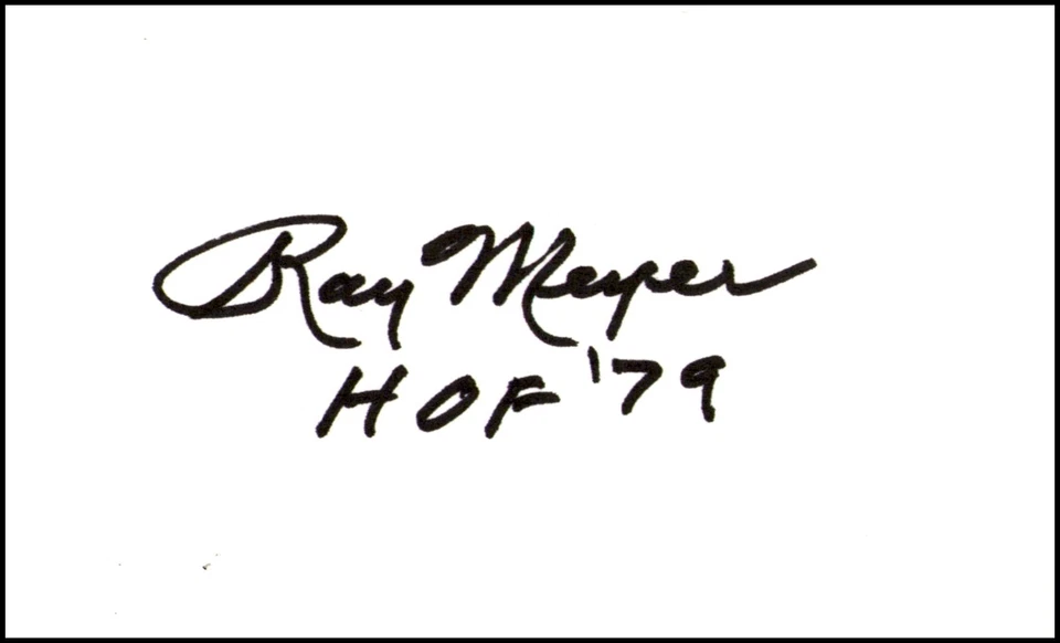 Ray  Meyer Autographed Index Card 3x5 DePaul 104431 - Image 1 of 1