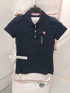 ABERCROMBIE & FITCH ALANA POLOSHIRT MARINEBLAU DAMENGRÖSSE MEDIUM - Bild 1 von 9