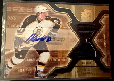 2006-07 SPx Rookie Auto Jersey #/799 Phil Kessel #189 RC Autograph Signed Bruins - Image 1 of 2