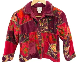 Vintage 1990s April Cornell Girls Cornelloki Patchwork Jacket Sz M Cottagecore - Picture 1 of 5