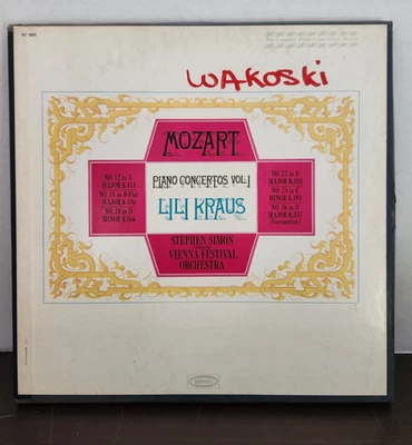 Lili Krauss Mozart Piano Concertos Vol. 1 1966 12" Vinyl Triple LP Vienna Orch. - Image 1 of 4